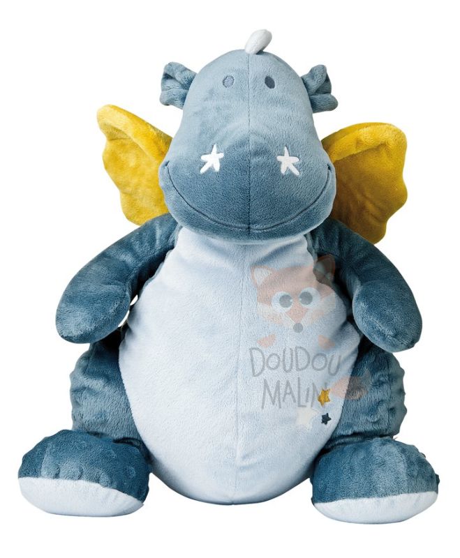 Noukies victor and lucien baby comforter dragon blue yellow star 